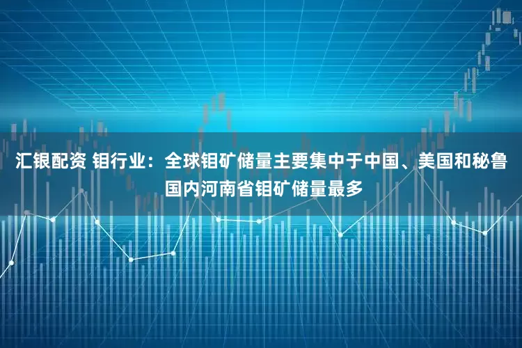 汇银配资 钼行业：全球钼矿储量主要集中于中国、美国和秘鲁 国内河南省钼矿储量最多