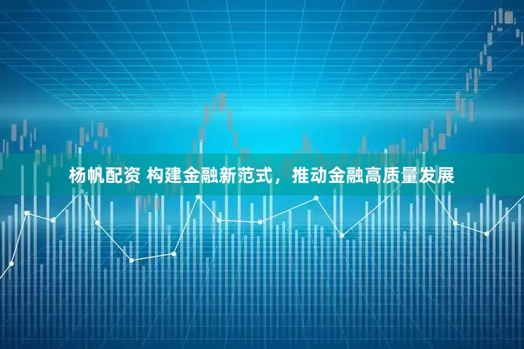 杨帆配资 构建金融新范式，推动金融高质量发展