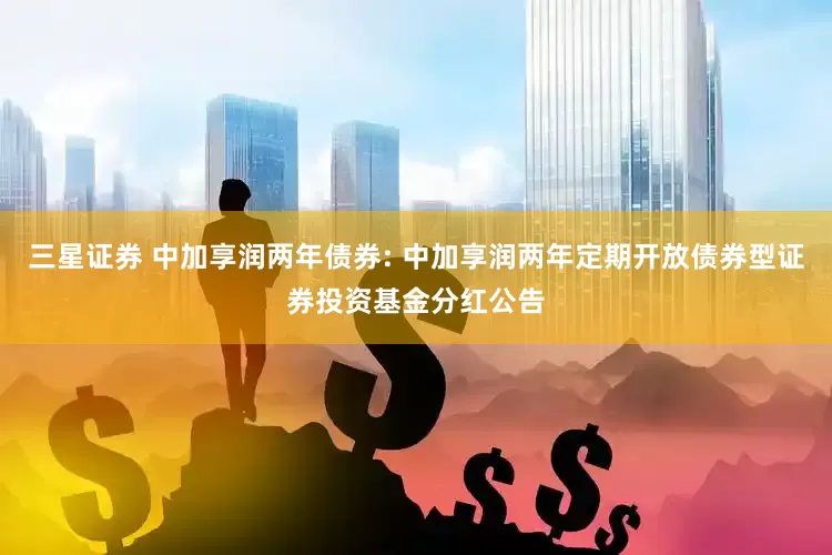 三星证券 中加享润两年债券: 中加享润两年定期开放债券型证券投资基金分红公告
